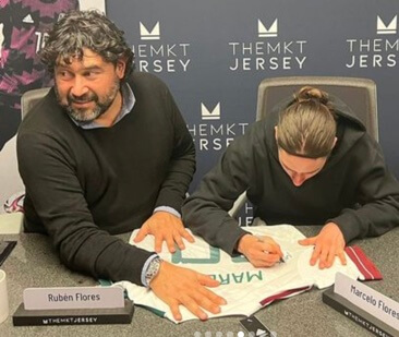 Marcelo Flores with his father, Ruben Flores.